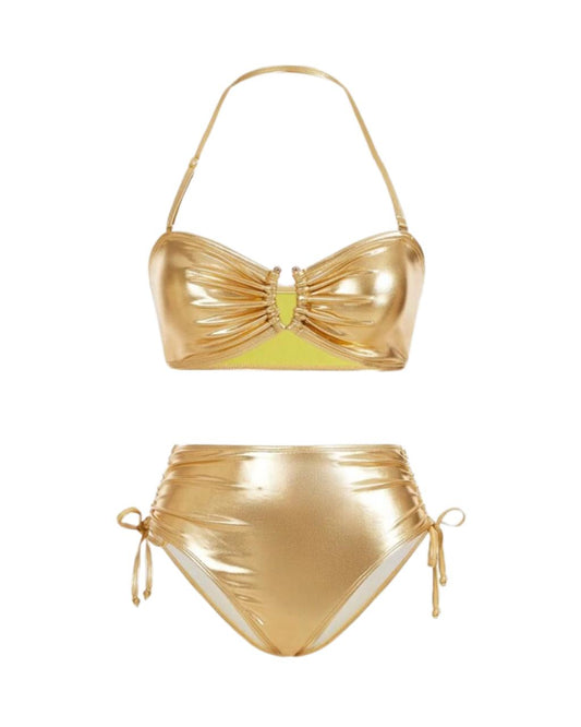Gold Two Pieces Swimwear Set