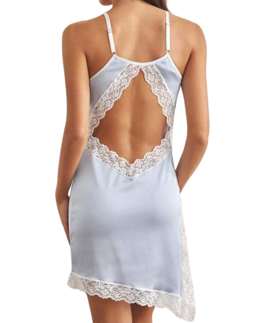  Light Blue Satin Lace  Nightgown