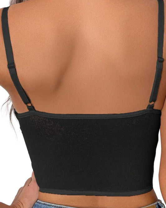 Women's Black Lace Breathable Bralette