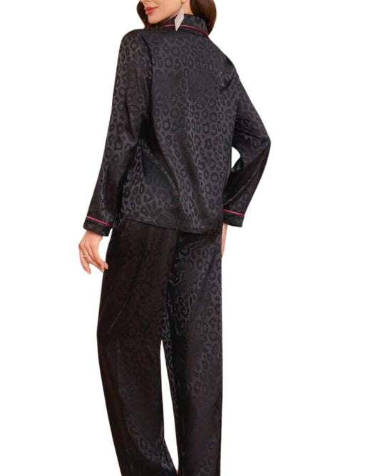 Women Animal Print Jacquard Night Suit Set