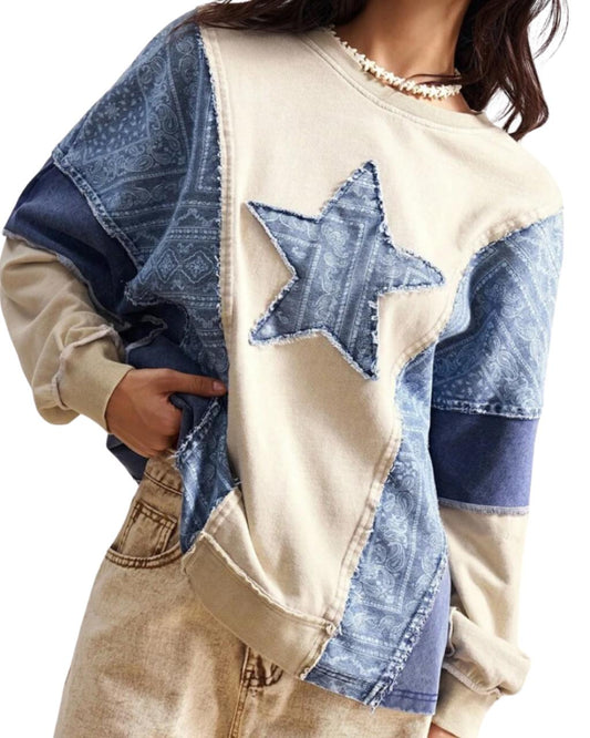  Long Sleeve Loose Fit Women Sweatshirt