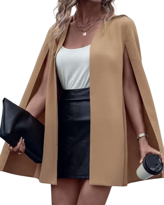  Open Front Cape Blazer