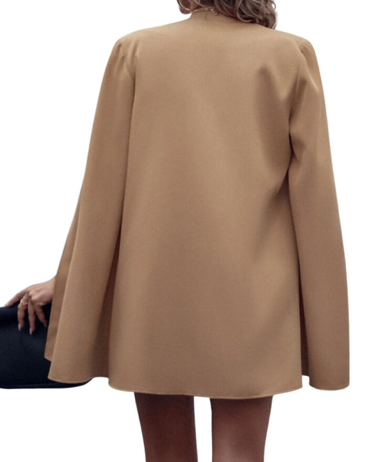  Open Front Cape Blazer