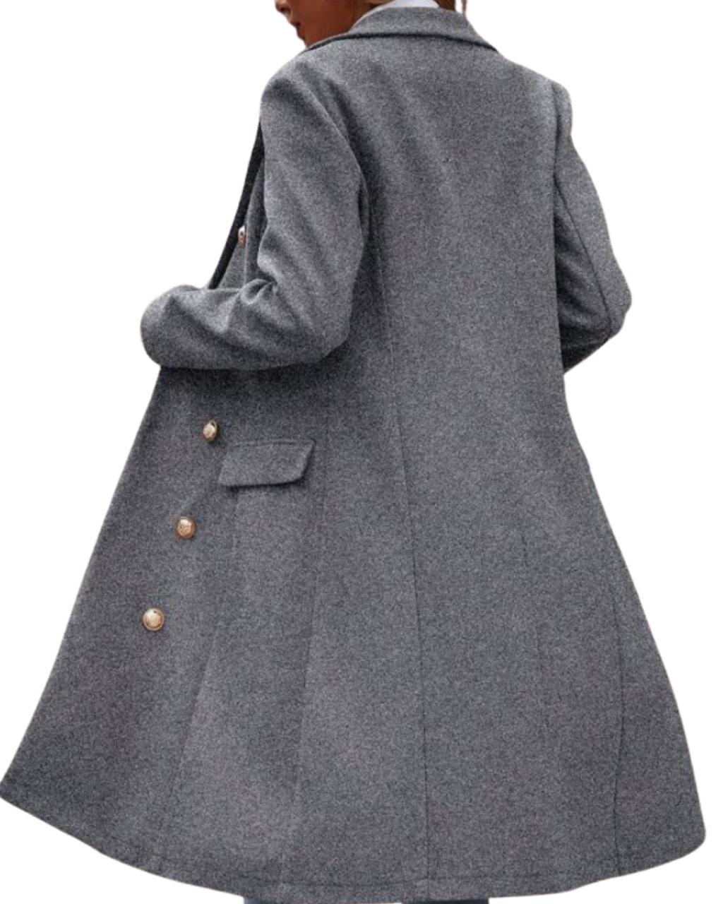 Solid Color Long Sleeve Coat