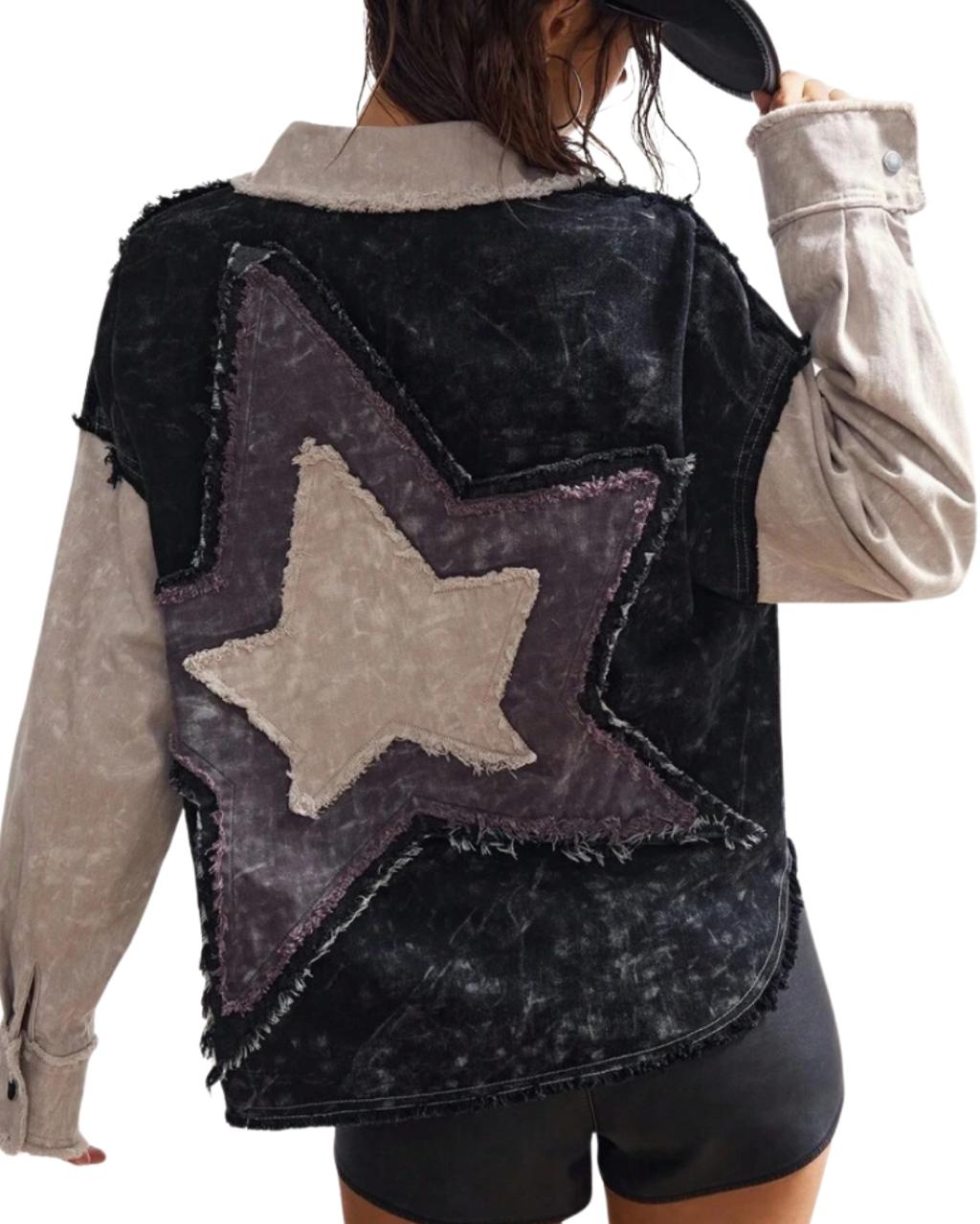 Boho Casual Woven Loose Wash Jacket