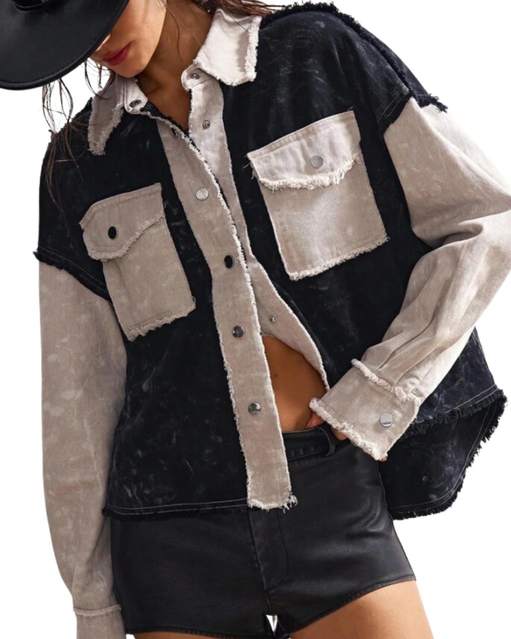 Boho Casual Woven Loose Wash Jacket