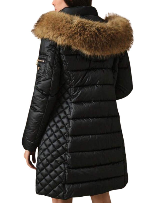 Detachable Hat And Fur Collar Padded Coat