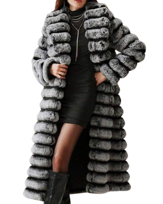 Mid-Length Women's Fluffy Coat