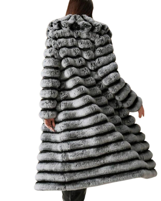 Mid-Length Women's Fluffy Coat