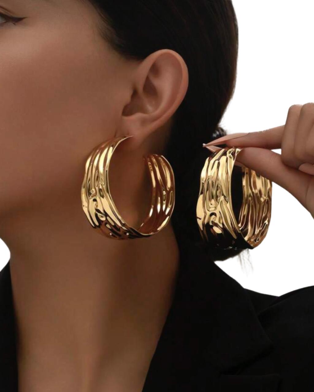 1pair Fashionable Oversized Earrings