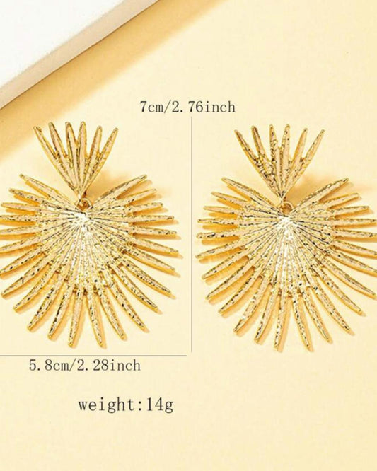 Painted Personality Fan Shape Earrings