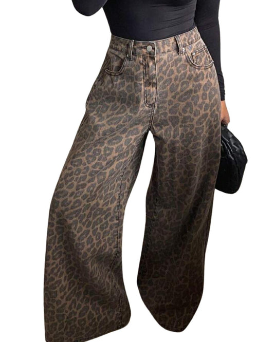 Women's Loose Leopard Print Pants