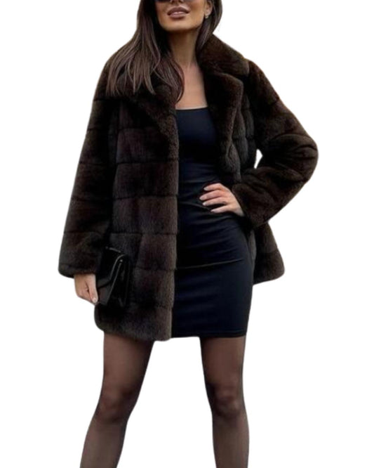 Women Faux Elegant Fur Jacket Coat