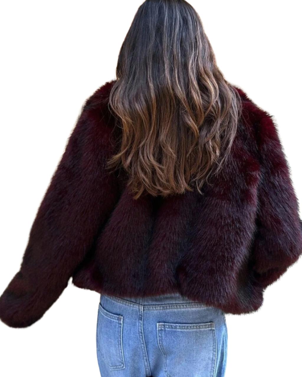 Winter Fluffy Thick Faux Fur Coat For Women