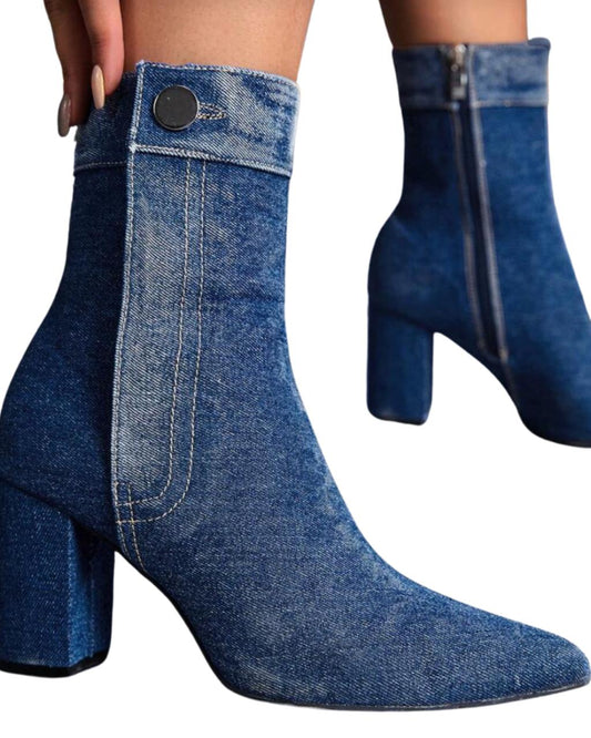 Casual Fashionable Comfortable Chunky Heel Women Ankle Boots