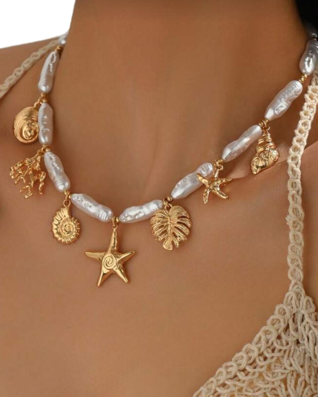 1pc Women's Fashionable Ocean Style Necklace