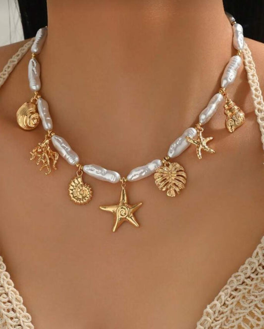 1pc Women's Fashionable Ocean Style Necklace