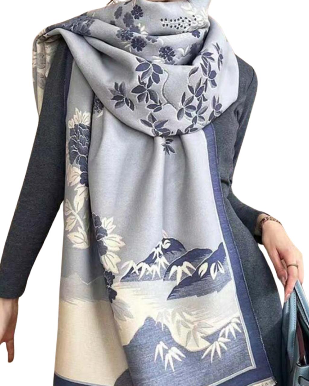 1pc Women's Scarves Cashmere Feel Color Long Scarf