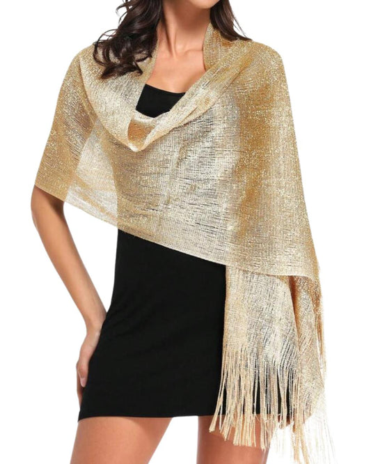 A Shiny Tassel Scarf For Women