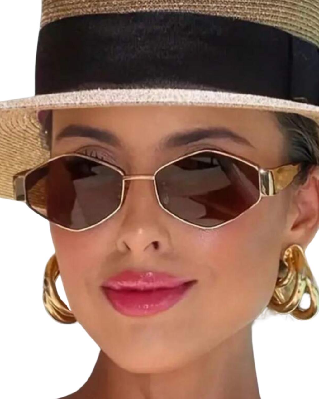 Rhombus Shaped Personalized Metal Small Frame Fashion Glasses