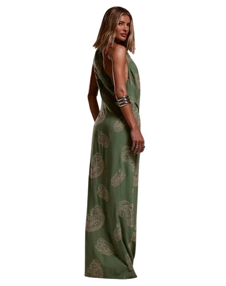 Olive Draped Brand New Maxi Dress