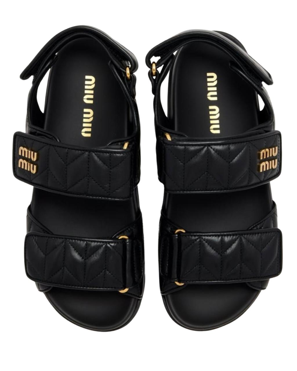MIU MIU Sporty Matelassé Sandals