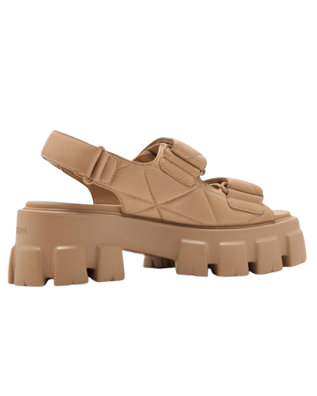 Prada Monolith Nappa Leather Sandals