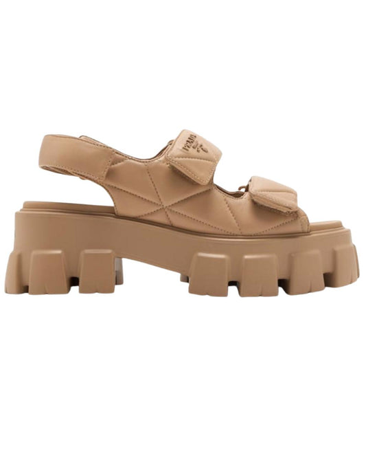 Prada Monolith Nappa Leather Sandals