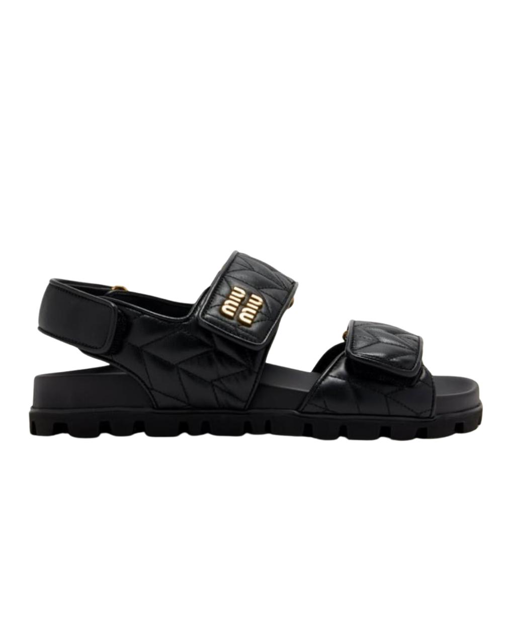 MIU MIU Sporty Matelassé Sandals