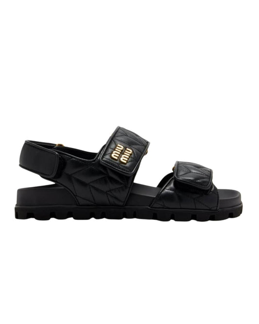 MIU MIU Sporty Matelassé Sandals