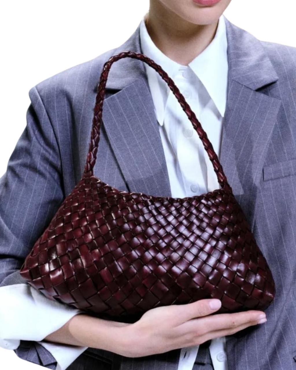 Dragon Diffusion Rosama Woven Leather Shoulder Bag