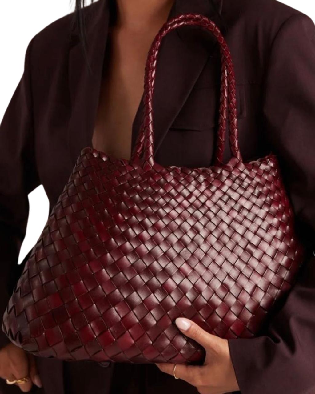 Dragon Diffusion Santa Croce Small Woven Leather Bag