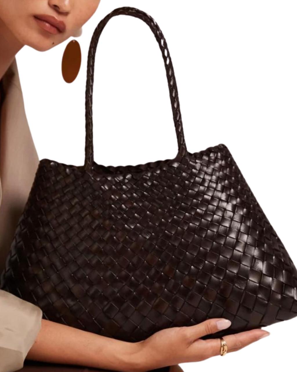 Dragon Diffusion Santa Croce Small Woven Leather Bag