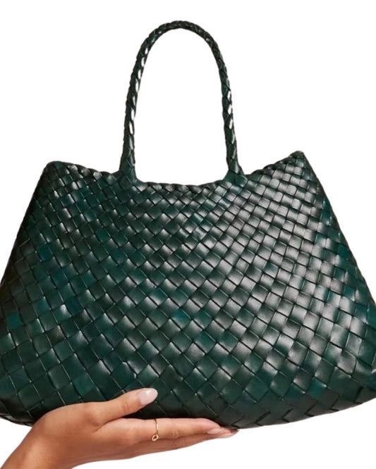 Dragon Diffusion Santa Croce Small Woven Leather Bag