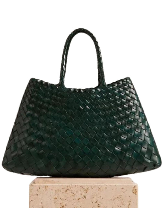 Dragon Diffusion Santa Croce Small Woven Leather Bag