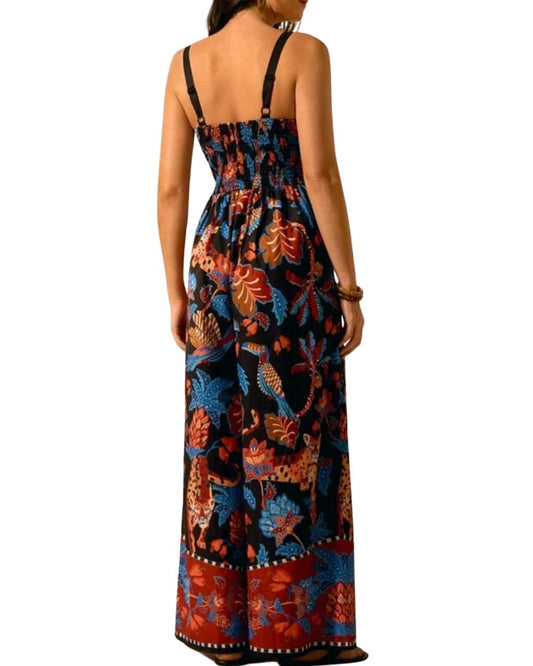 Women's Boho Tropical Flora Jumpsuit