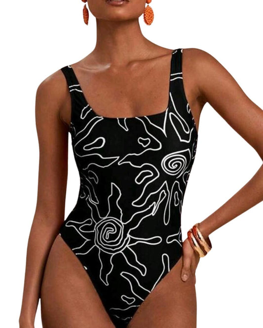 Abstract Star One-piece Swimsuit