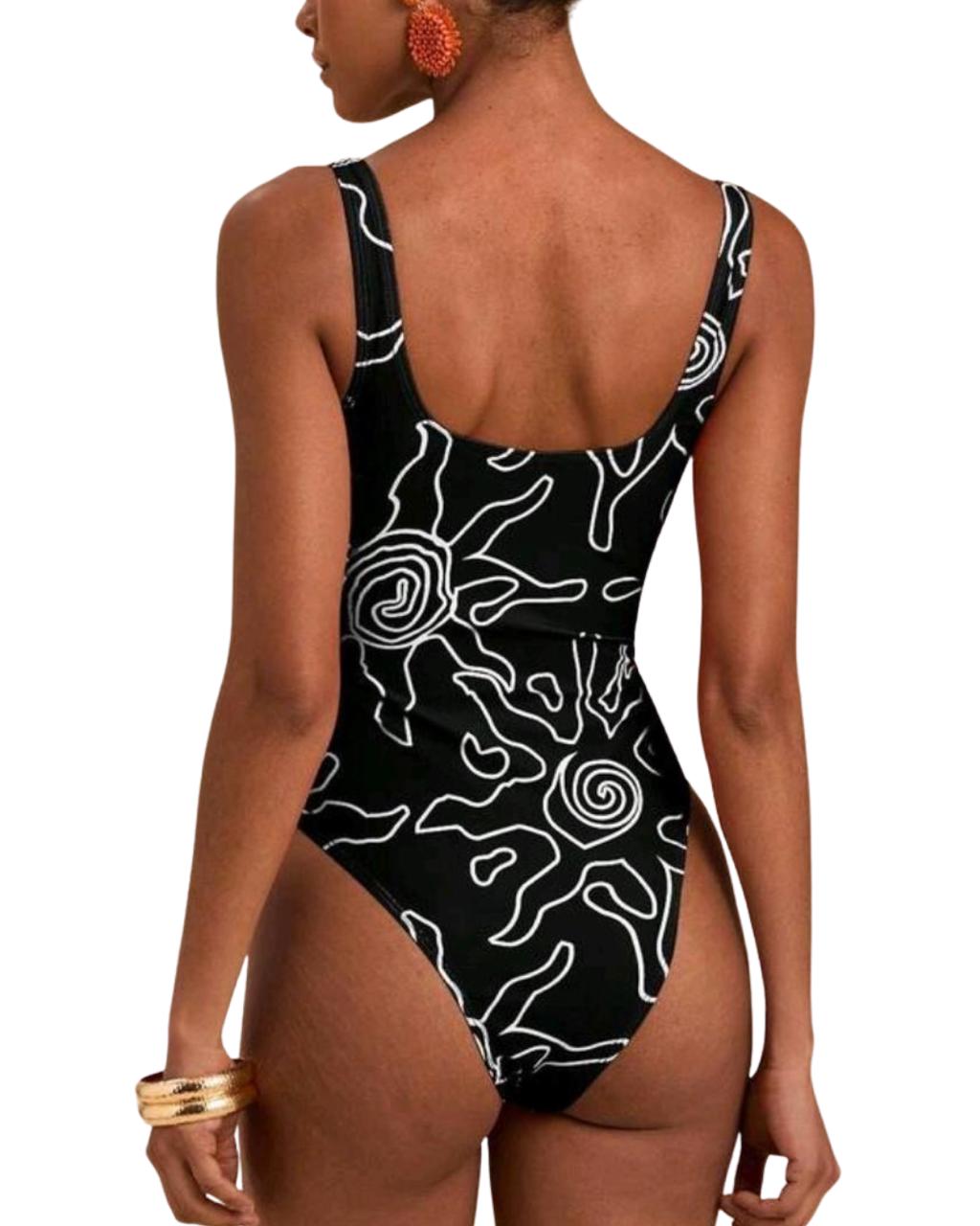 Abstract Star One-piece Swimsuit