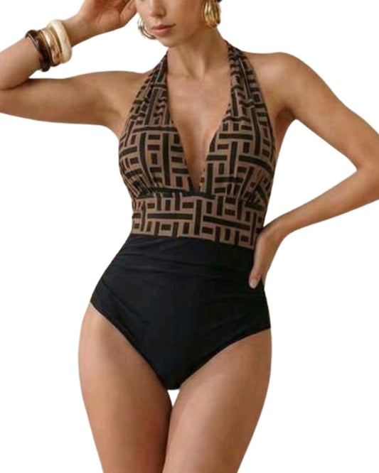 Women's Vacation Geometric Swimsuit
