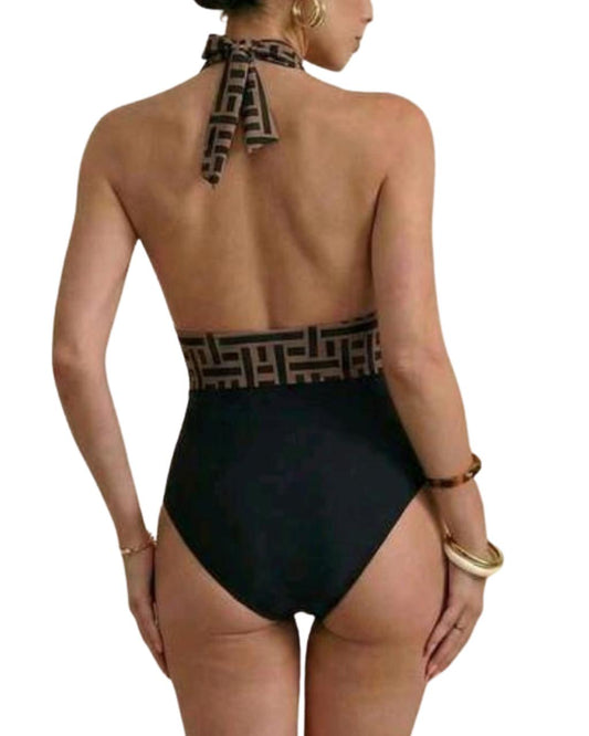 Women's Vacation Geometric Swimsuit