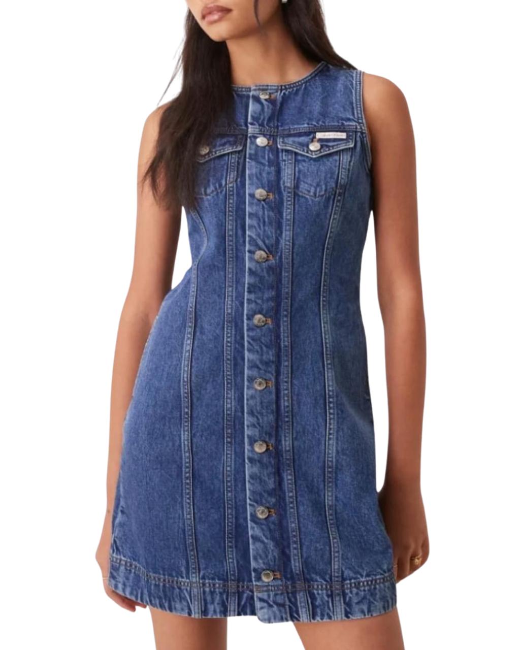 Calvin Klein Jeans Button Down Denim Mini Dress