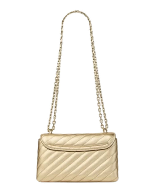 JIMMY CHOO Small Curve Crossbody Bag in Metallic Nappa