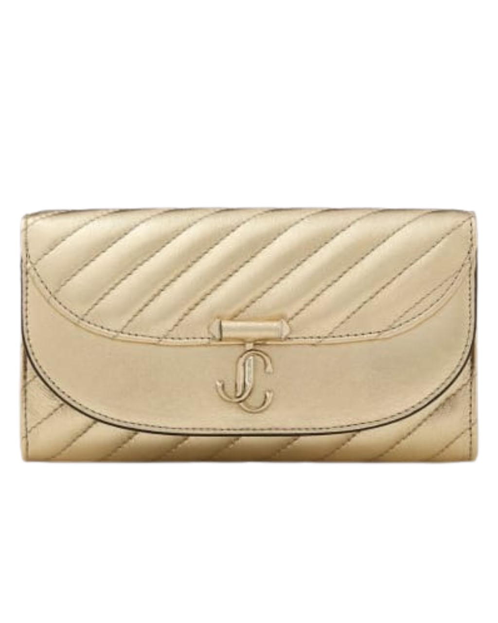 JIMMY CHOO Curve Chain Wallet in Leather