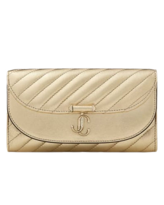 JIMMY CHOO Curve Chain Wallet in Leather