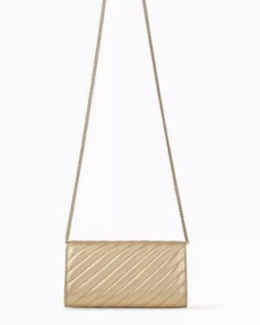 JIMMY CHOO Curve Chain Wallet in Leather