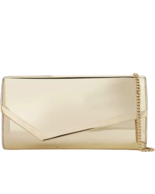 JIMMY CHOO Emmie Clutch in Metallic Leather