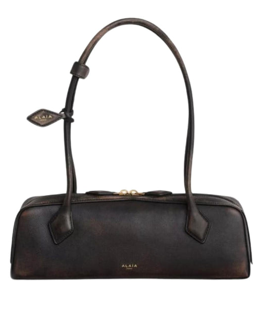 Alaïa Le Teckel Medium Shoulder Bag in Washed Leather