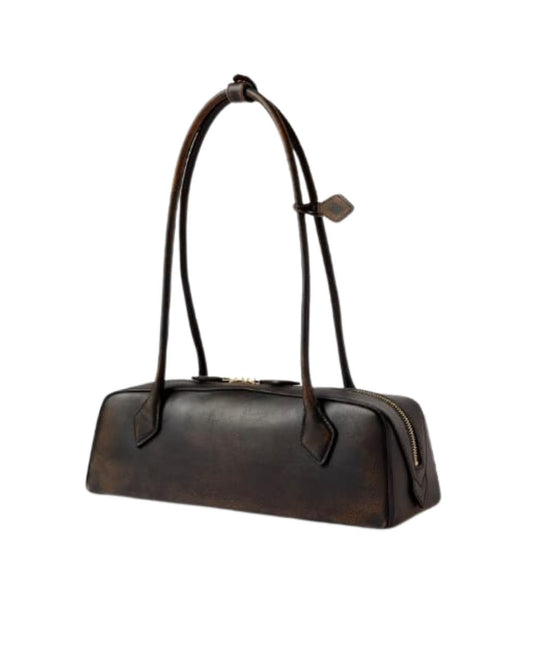 Alaïa Le Teckel Medium Shoulder Bag in Washed Leather