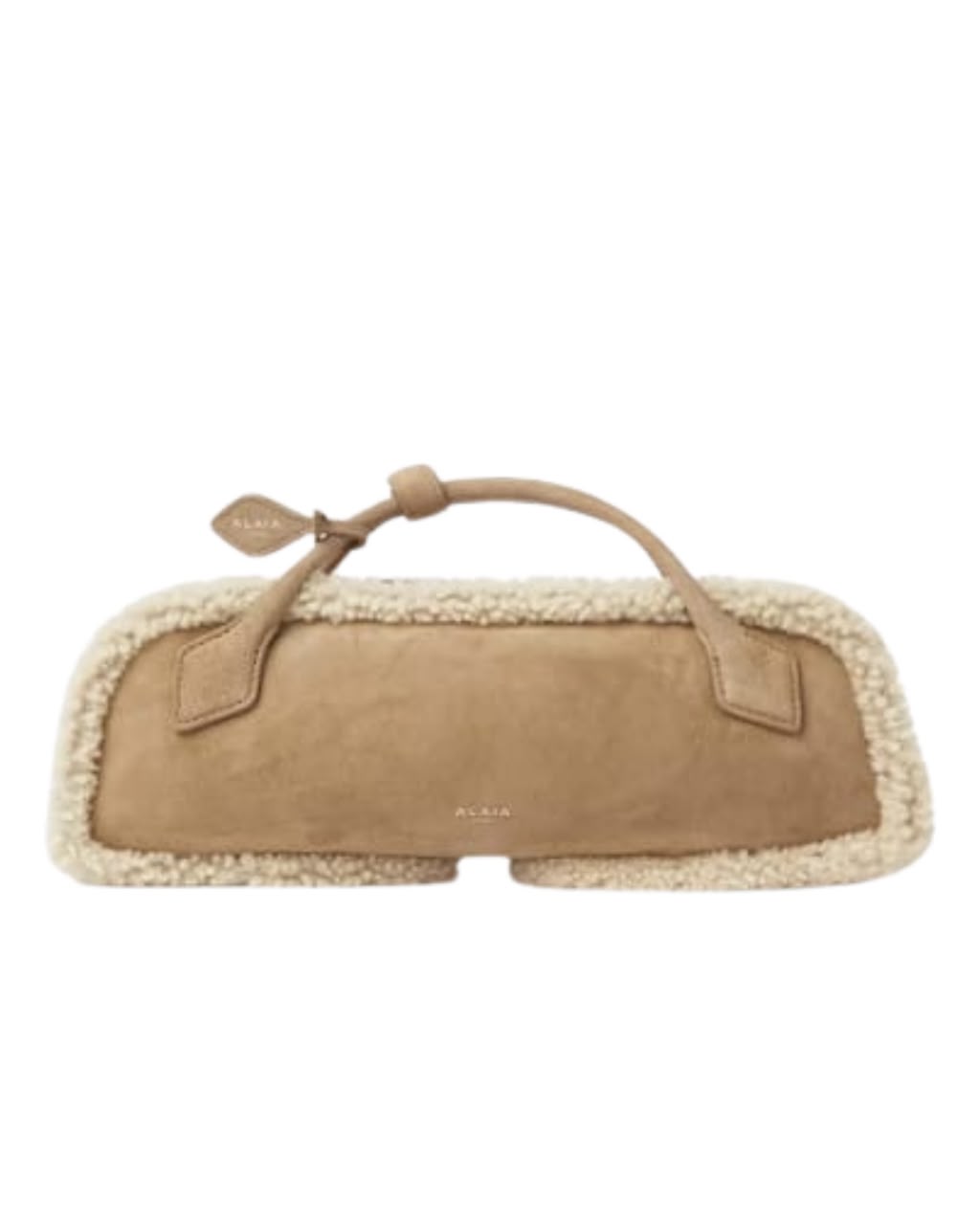 Alaïa Le Teckel Clutch Bag in Suede & Shearling