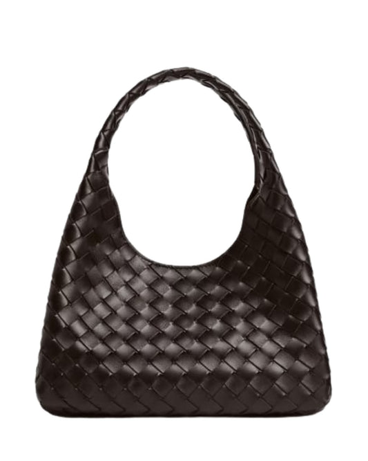 Bottega Veneta Small Campana Shoulder Bag in Intrecciato Leather